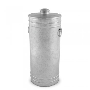 Cachepot Redondo tipo Guarda Chuva com Argolas e com tampa