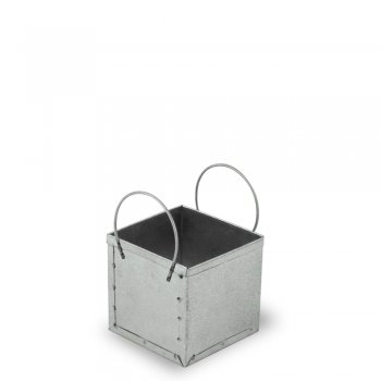 Cachepot quadrado médio com alças